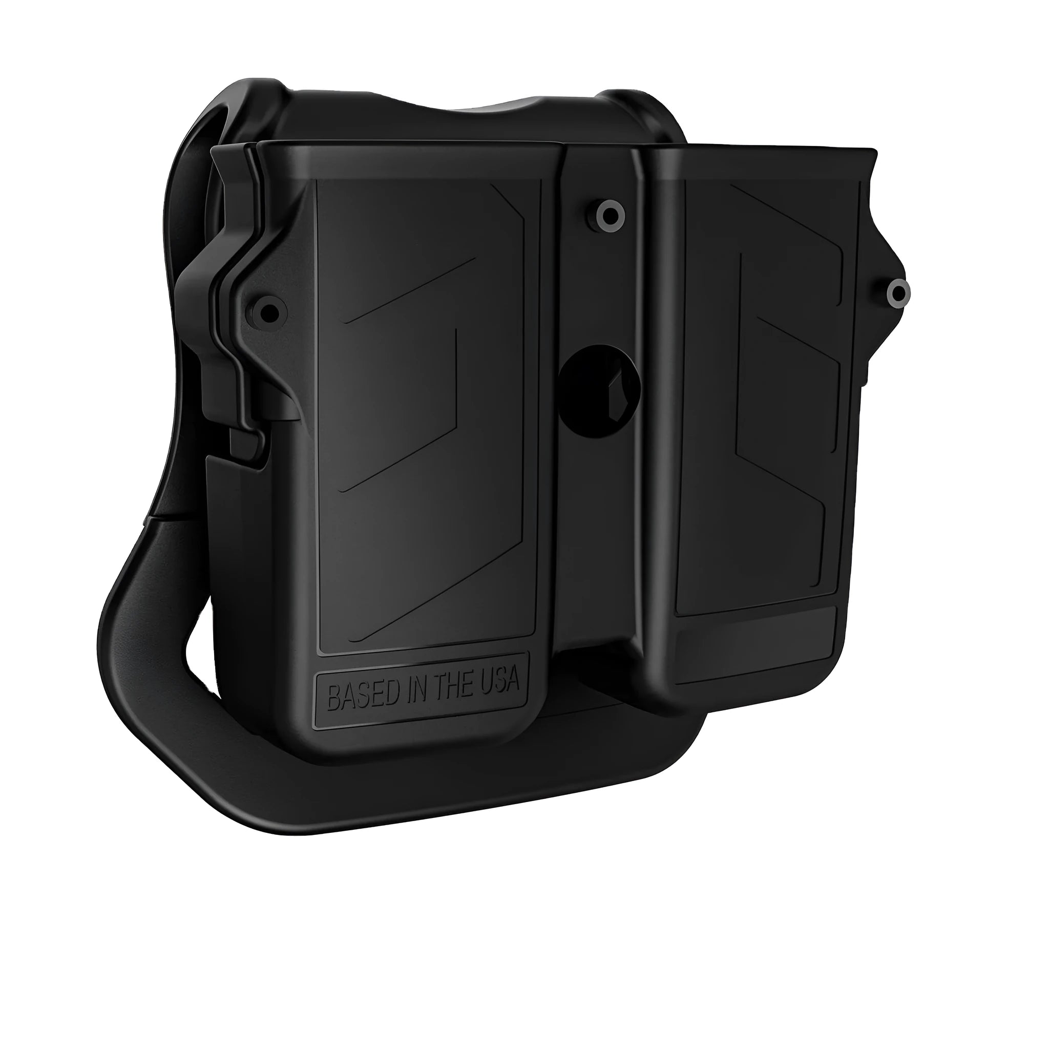 Universal black nylon magazine holder for storing documents on a desk