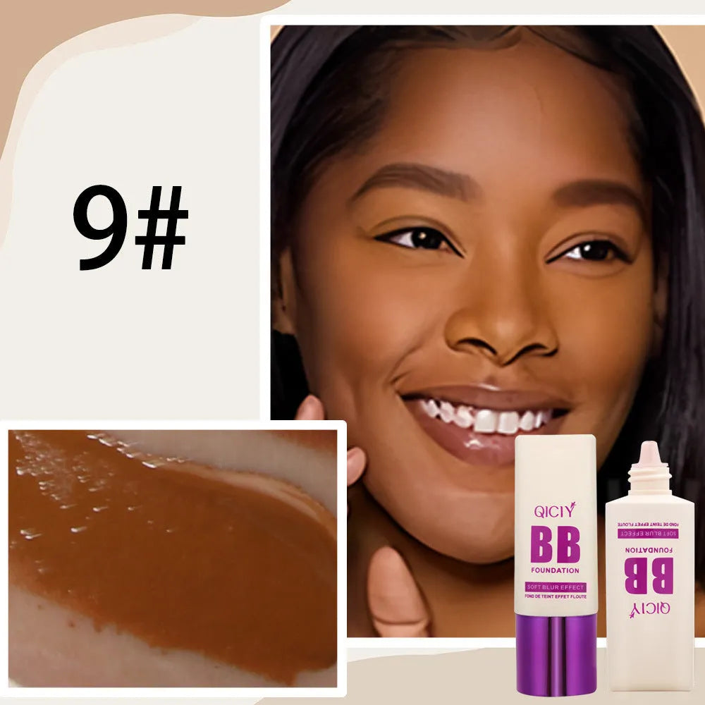 BB cream liquid foundation concealer in a feeding bottle, available in 10 shade options