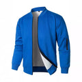 Men's cotton knitted jacket in loose fit with polyester lining, business casual style