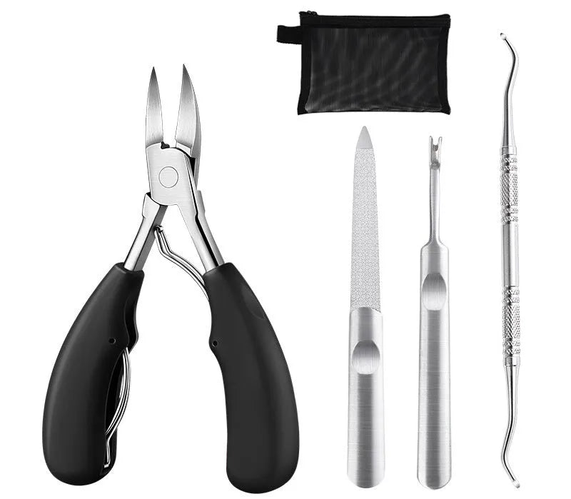 Stainless steel nail clippers with ABS handles in multiple colour options for home grooming