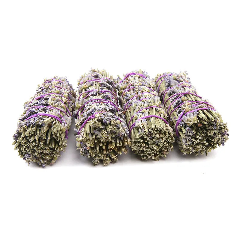 A single 4-inch long natural dried flower aromatherapy stick with lavender fragrance.