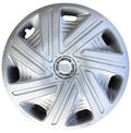 Universal monochrome wheel hub cover in ABS plastic for 13 to 16 inch alloy wheels