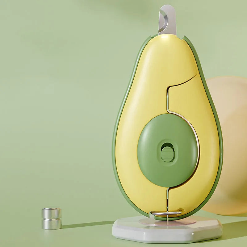 Pet nail clipper with LED light in green colour for trimming cat and small dog claws