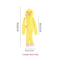 Large pink and yellow plush dog toy with squeaker and crinkle sounds for golden retrievers