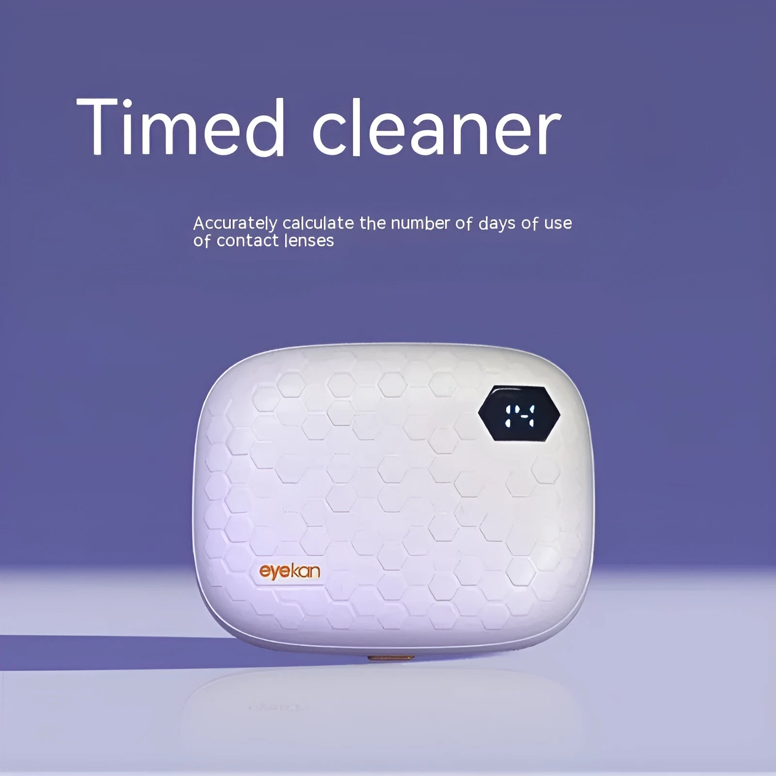 Pearl White automatic ultrasonic cleaning machine for invisible glasses, dimensions 85x65x30mm.