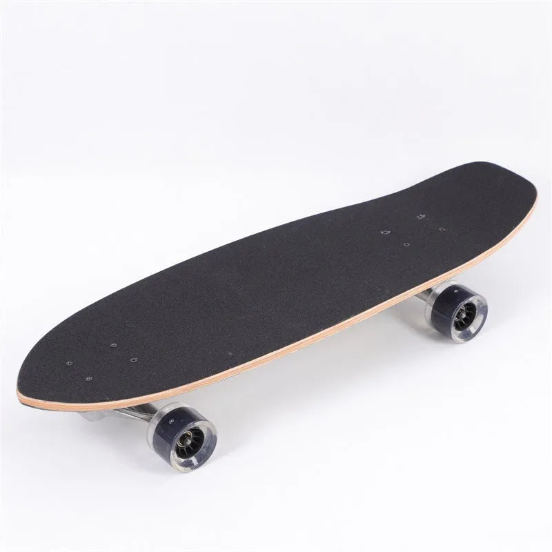 31-inch white maple wooden street scooter skateboard with unisex design