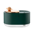 Rotating planet humidifier with USB charging port and night light in green, pink, or white colours