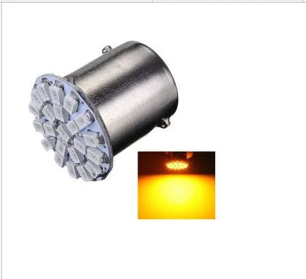 22-LED car brake light and turn signal bulbs with universal 1156/1157 bayonet fitting