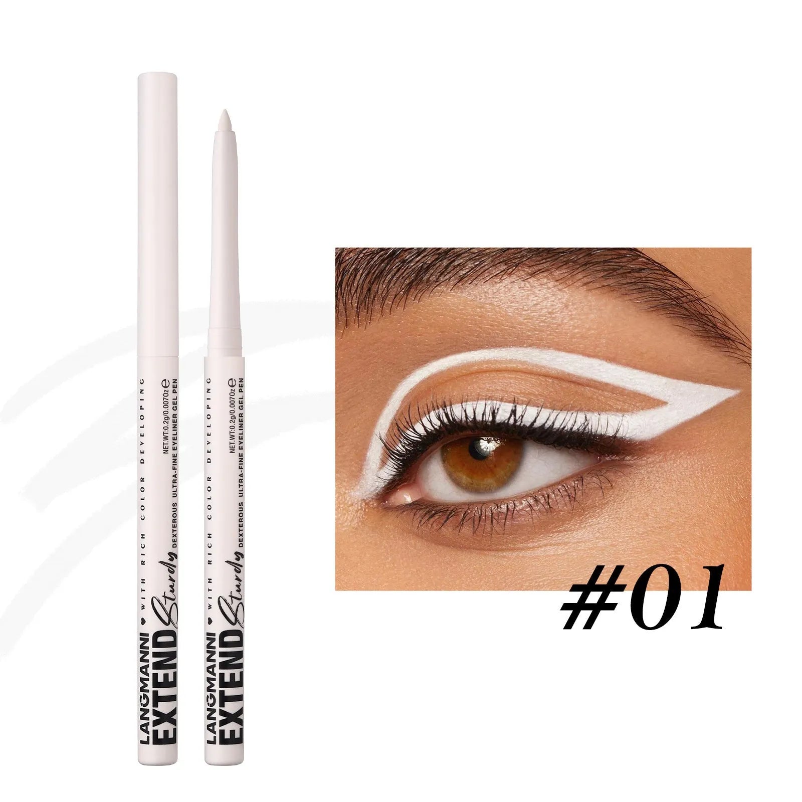 Set of 12 colourful gel glitter eyeliner pencils in vibrant shades for waterproof makeup