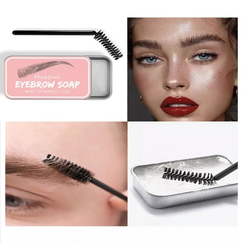 Refreshing long-lasting natural shaping eyebrow cream 10g with included brush