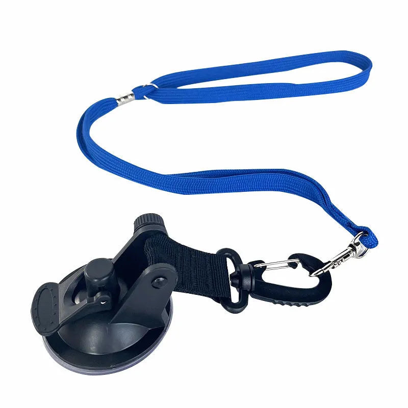Pet bathing restraint kit with suction cups and traction ropes for dog washing