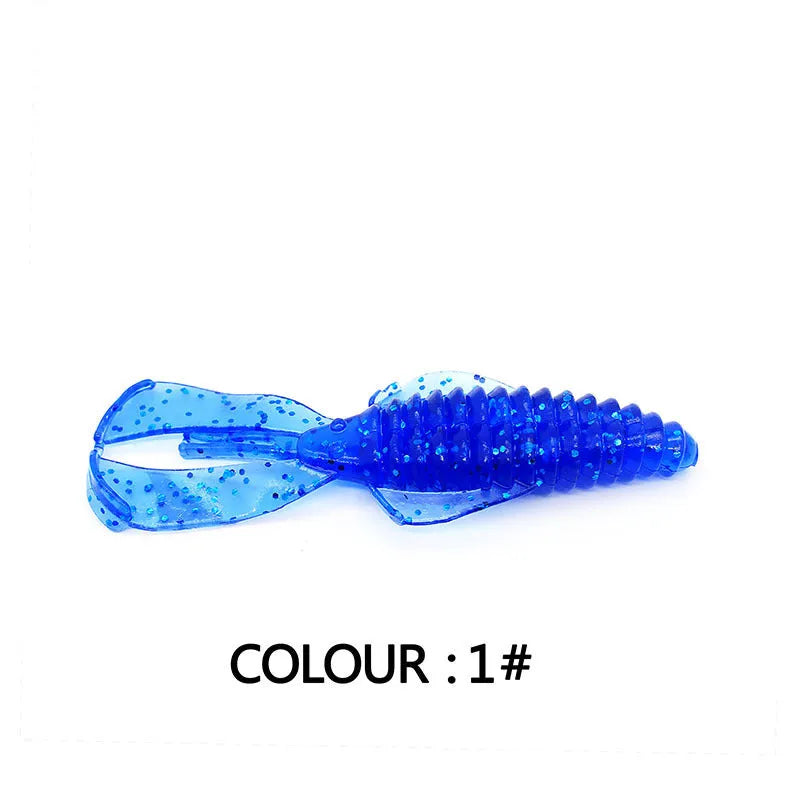 PVC soft bait fishing lure showing colour variations in 8cm and 12cm sizes