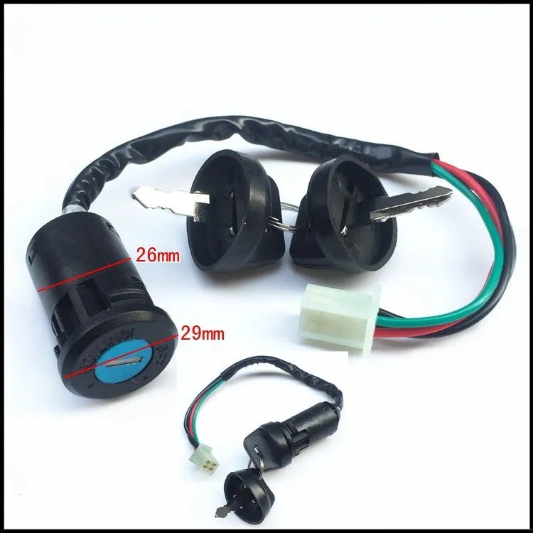 Waterproof electric door lock for vehicles with multiple wiring configuration options