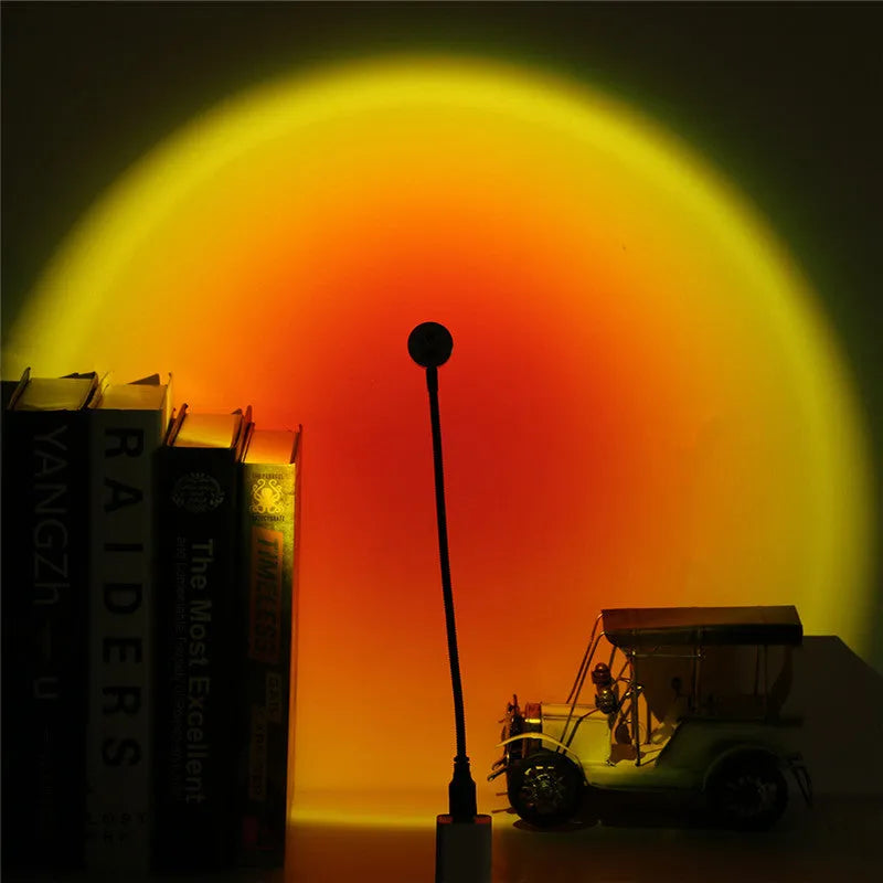 USB plug-in LED night light with aluminium shade in 180mm size, cartoon style, warm light colour