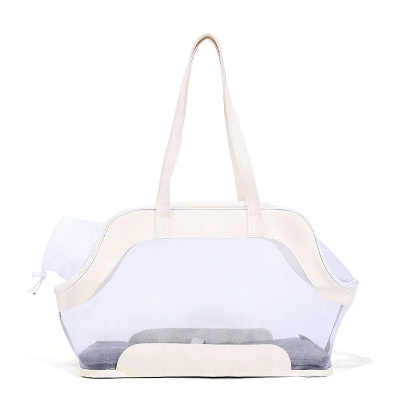 MOORPET leather cat carry bag with 25L capacity in solid colour options