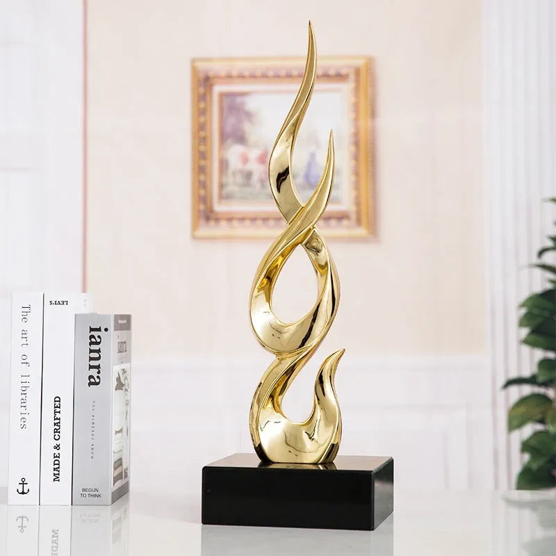 Large gold resin festival high-rise table centrepiece ornament for modern event decor