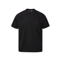 Men's air layer stitching short sleeve top in black loose fit casual wear