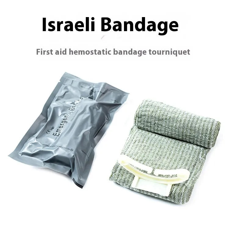 Portable outdoor hemostatic bandage roll, 6 inch tactical gauze compress for first aid kits.