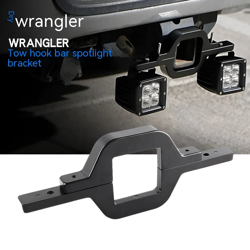 Black aluminium alloy reversing light bracket for Jeep Wrangler LED work lights