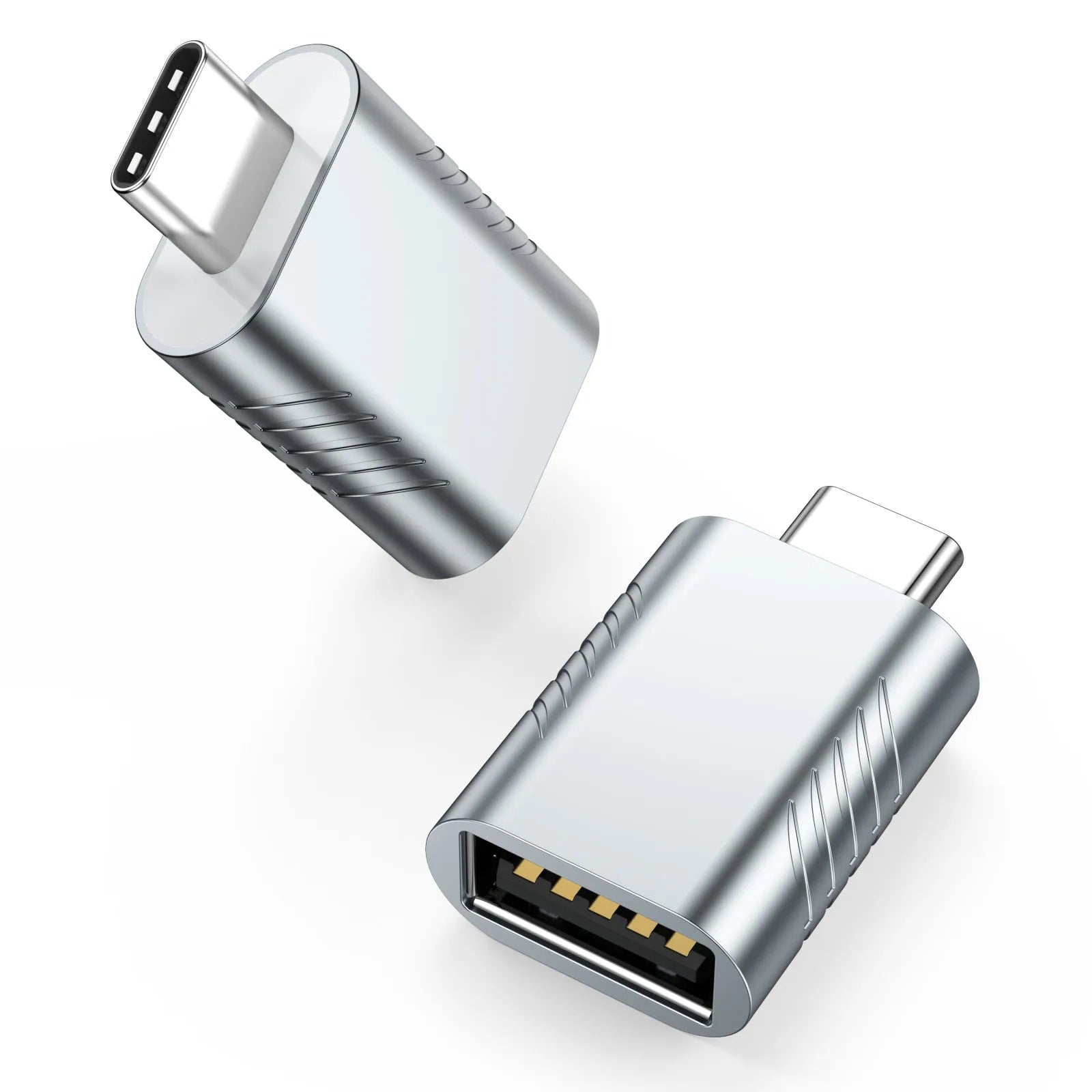 USB-C to USB-A adapter converter in multiple colours with zinc alloy shell and 10Gbps data transfer speed