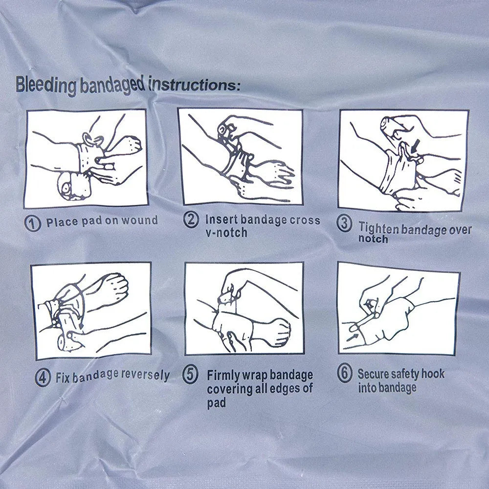 Portable outdoor hemostatic bandage roll, 6 inch tactical gauze compress for first aid kits.