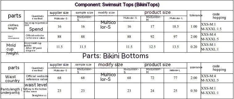 Women's printing colour separated bikini set with tube top and briefs for swimming.