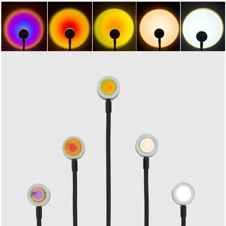 USB plug-in LED night light with aluminium shade in 180mm size, cartoon style, warm light colour