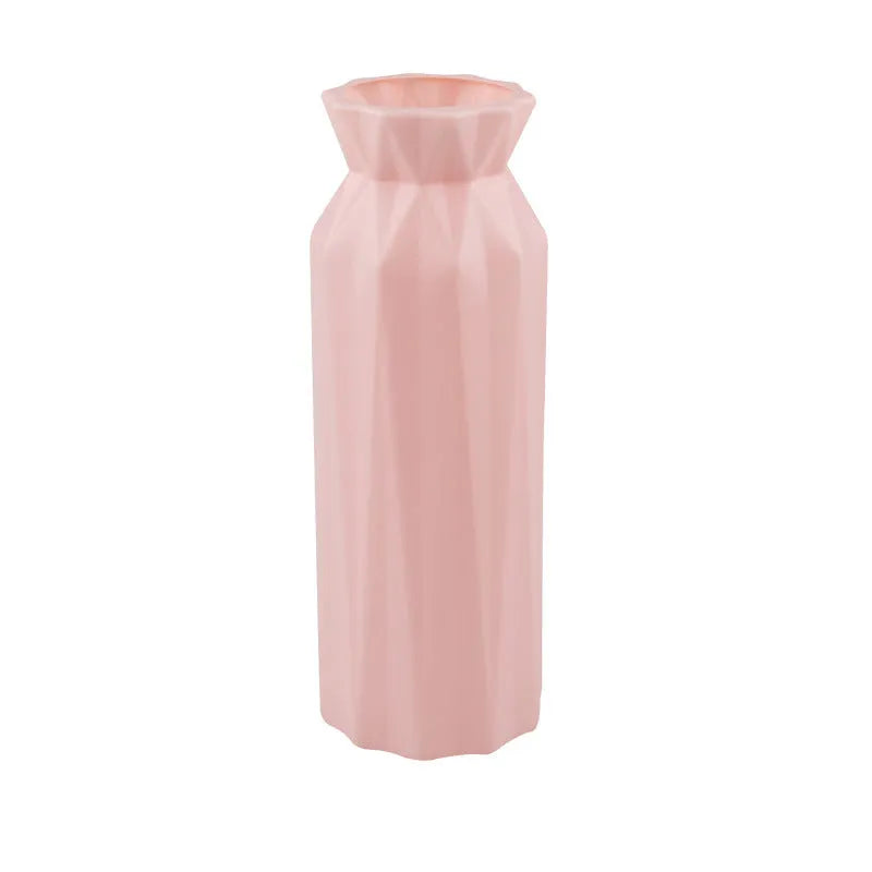 Drop-resistant melamine vase in green, grey, pink, or white colours with 7.2 cm base