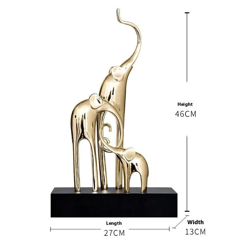Detailed resin and plastic elephant decorative figurine in a choice of metallic or retro colour finishes.