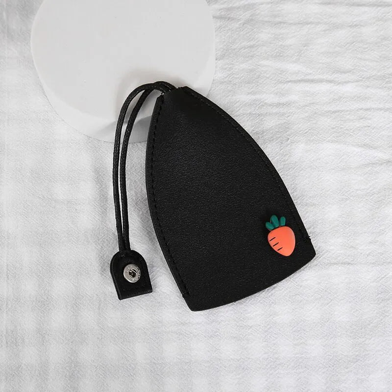 Cartoon design PU leather pull-out car key protector case showing colourful patterns