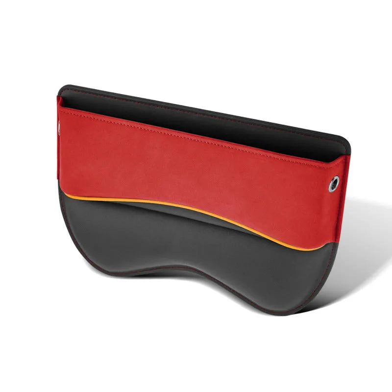 Waterproof leather car seat storage box in a choice of five suede-matching colours.