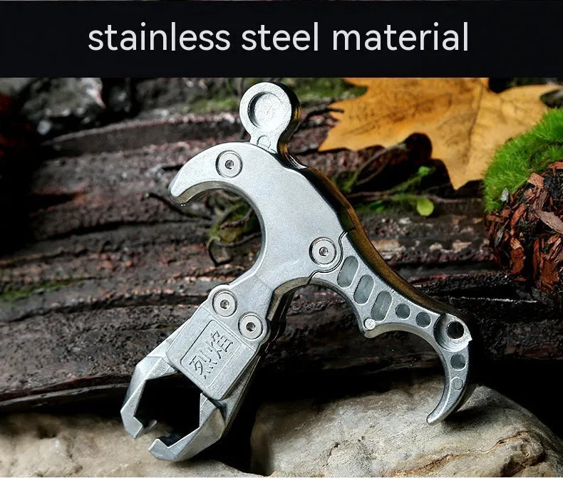 Zinc alloy two-axis release aid with harpoon clip for archery and bowfishing equipment