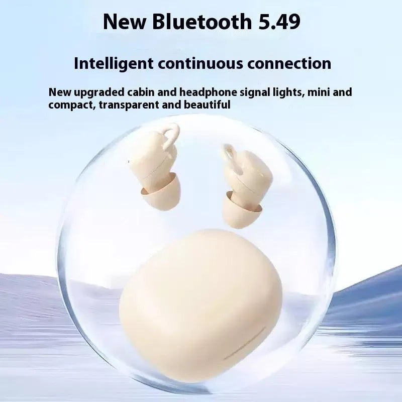 Wireless Bluetooth sports ear hook headset in black, white, and skin colour for unisex use
