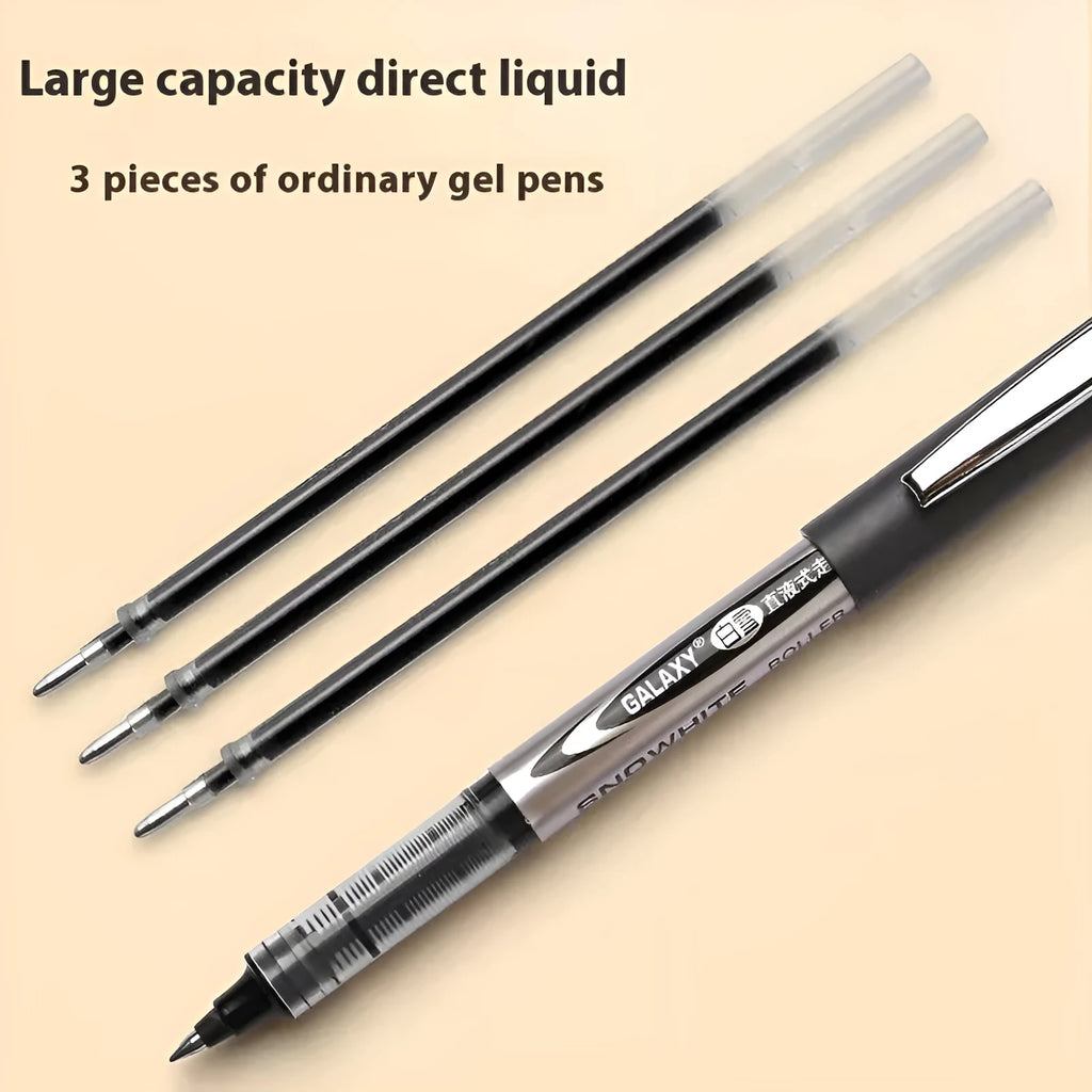 Water-based quick-drying signature pen with 0.5mm tip in black, blue, ink blue and red colours