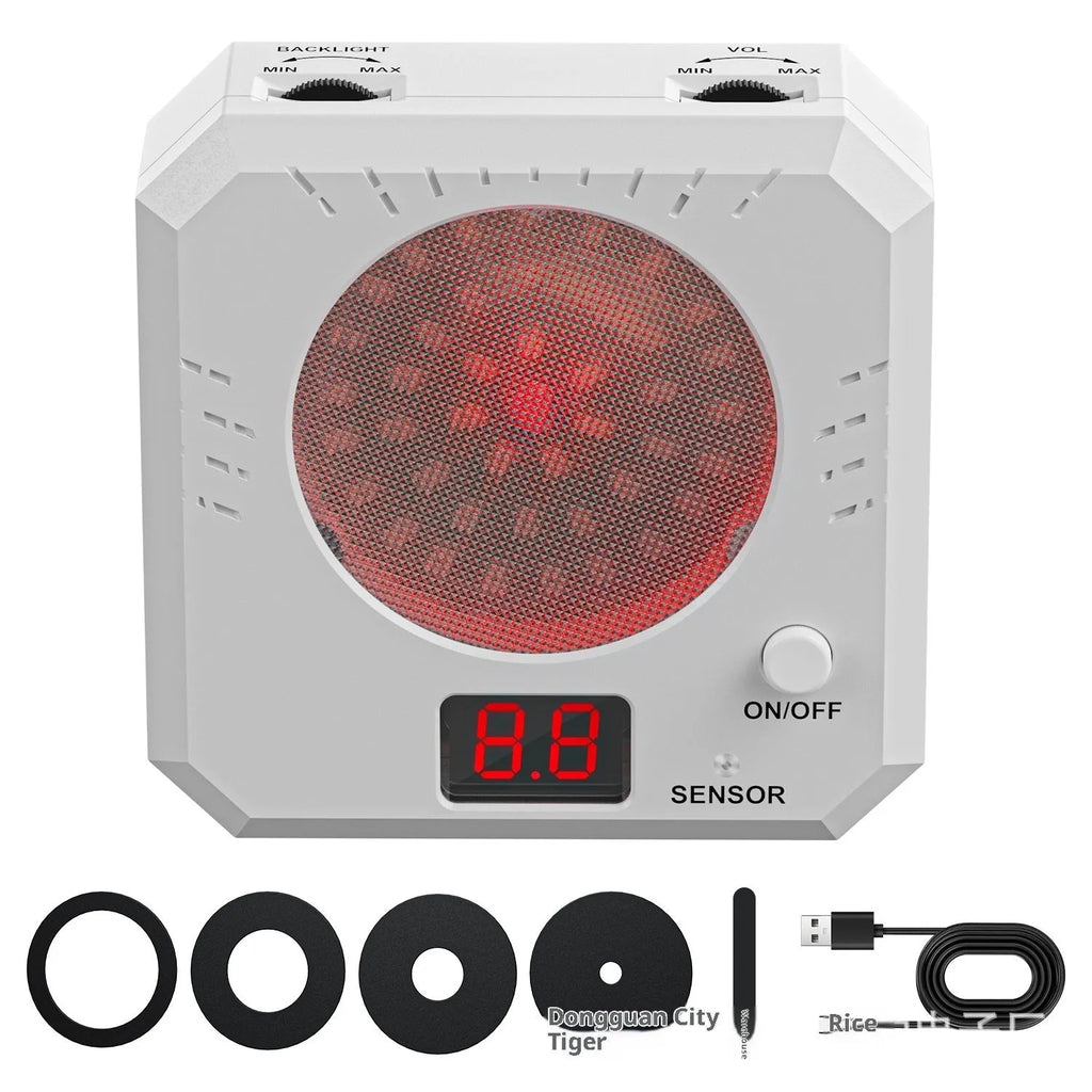 Laser target for dry fire training with infrared counting display, rechargeable, ABS construction, magnetic plate and four target rings