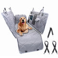 Cloth pet car cushion dog mat shown in black and grey style options on a car seat.