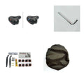 Soft silicone bicycle cushion with PU leather cover, wrench, and waterproof accessories.