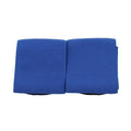 Football shin guard magic tape belt in red, blue, black, or white colours showing flexible rubber construction