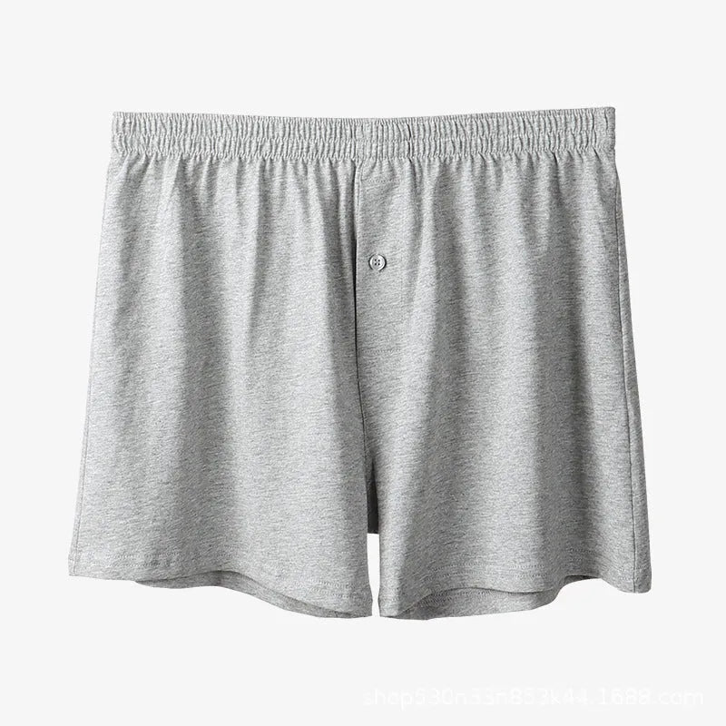 Men's pure cotton high-waist boxer shorts in loose fit available in multiple colours