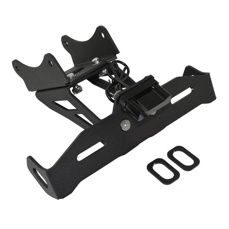 Black aluminium alloy Honda motorcycle rear licence plate holder with baked paint finish