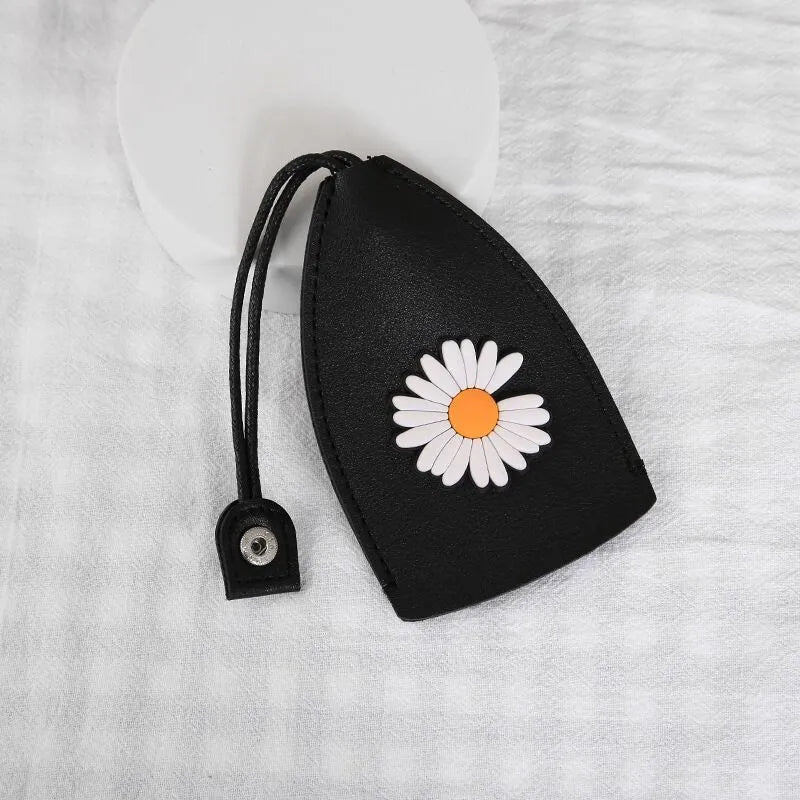 Cartoon design PU leather pull-out car key protector case showing colourful patterns