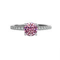 S925 silver ring with 14mm star-shaped moissanite in four-claw setting