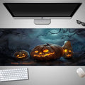 Oversized Halloween computer mouse pad with seasonal graphics and non-slip rubber base