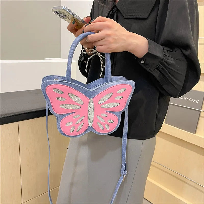 Square shaped PU crossbody shoulder bag in casual style with contrast colour detail