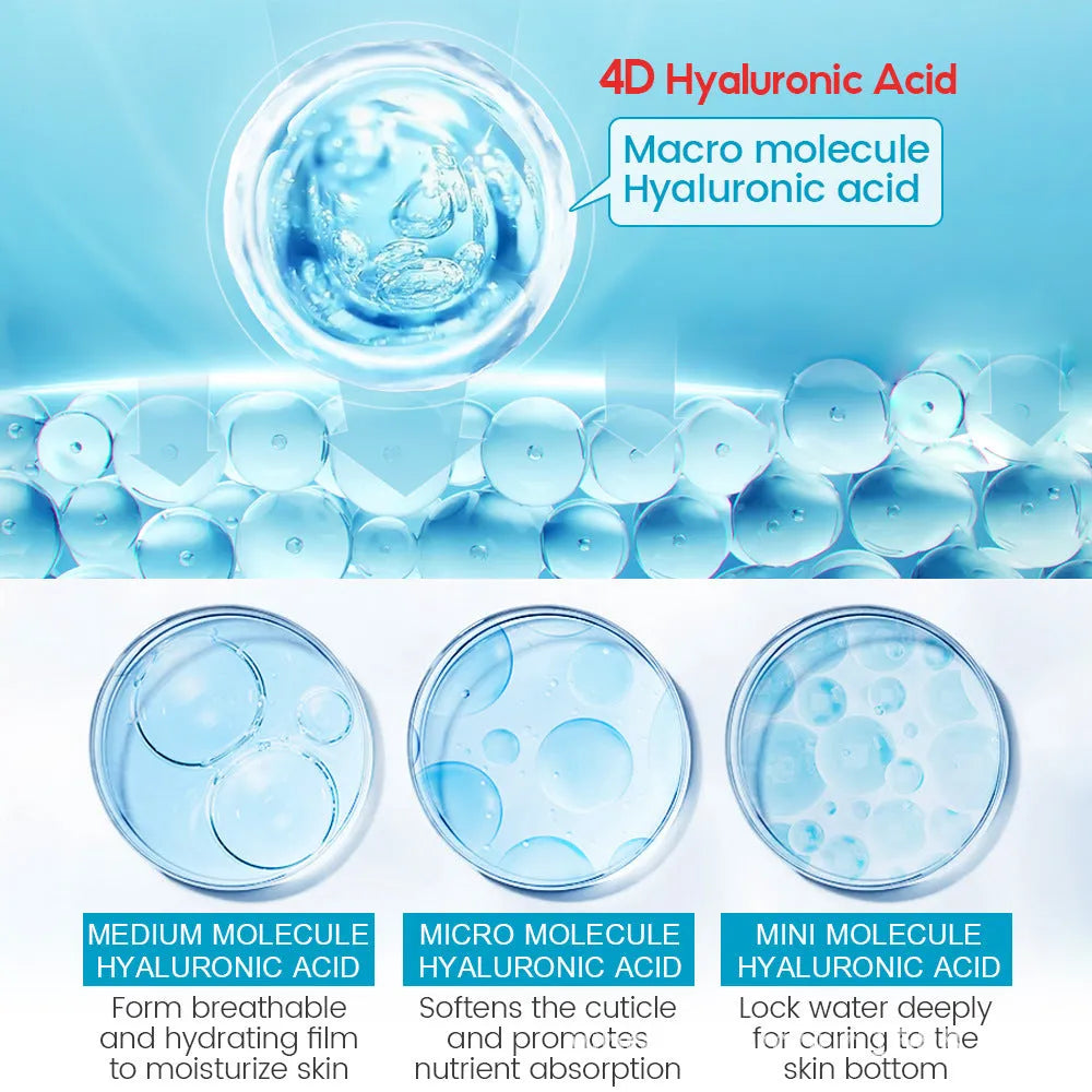 Hyaluronic acid face serum anti-aging shrink pore whitening moisturising dry skin care 15ml bottle