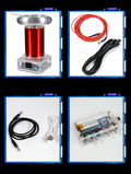 220V Music Tesla Coil Driver Board unit with controller and cables for high-voltage plasma arc demonstrations