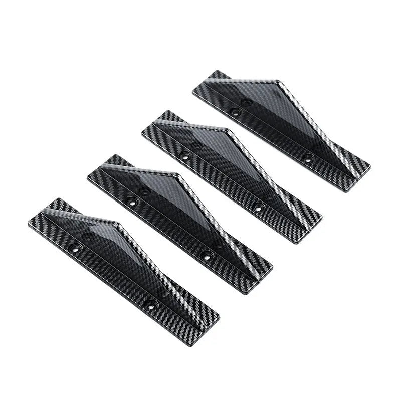 Triangular black ABS rear spoiler for cars with mounting hardware