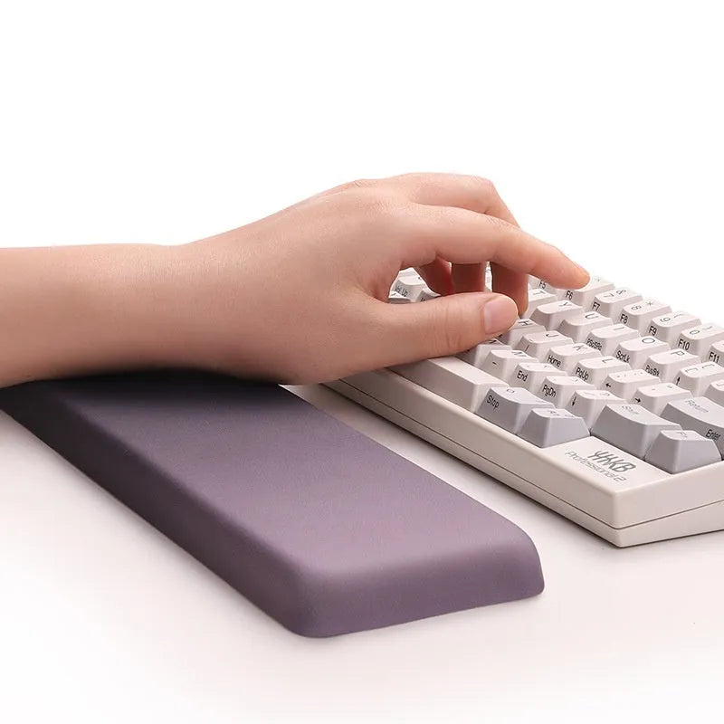 Square silica gel wrist rest mouse pad with cloth surface and integrated wrist strap