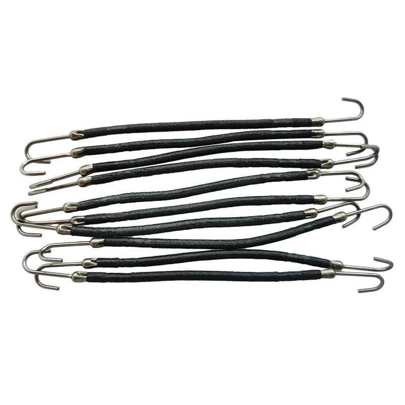 Close-up of a double hook hair tool for wigs in a solid colour on a white background.