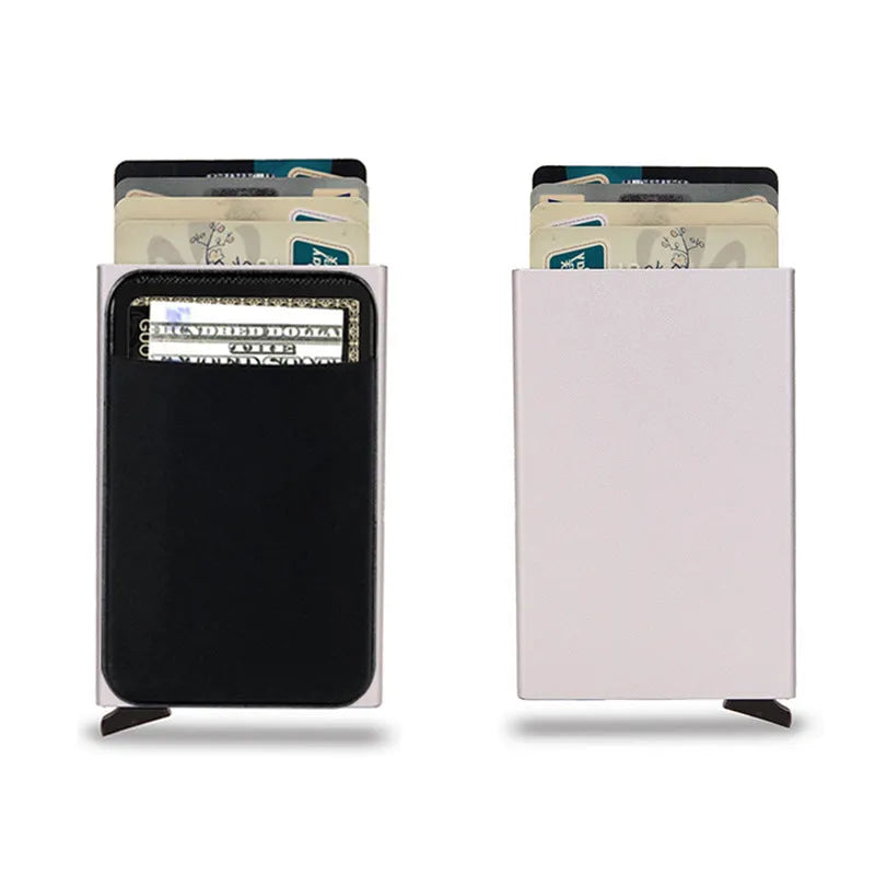 Aluminium alloy frosted finish metal credit card holder in multiple colours